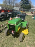 JOHN DEERE 314 RIDING MOWER, 48'' CUT, 14-HP, NEW BATTERY, NEW SEAT, NEW BEARINGS, NEW BLADES, ALL R