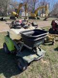 TURCI RIDE ON FERTILIZER SPREADER, DRY & LIQUID, MODEL T3100, 336 HOURS SHOWING, HAVE TO PULL START