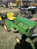 JOHN DEERE 212 GARDEN TRACTOR, KOHLER 12-HP ENGINE, 38'' DECK, 38'' JOHN DEERE SNOWBLOWER, TIRE CHAI