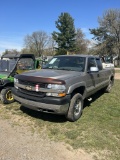 2002 CHEVY 2500 EXTENDED CAB PICKUP, 6.0L V8 ENGINE, AUTO TRANS, 4WD, PW, PL, PM, CRUISE, LONG BOX, 