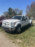 2016 FORD F450 SUPER DUTY CREW CAB PICKUP, 6.7L DIESEL, AUTO TRANS, 4X4, PW, PL, PM, CRUISE, AM/FM R