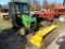 JOHN DEERE 1025R TRACTOR, 4WD, 3PT, PTO, CAB, WITH HEAVY DUTY 60'' BROOM ATTACHMENT, INCLUDES ERSKIN