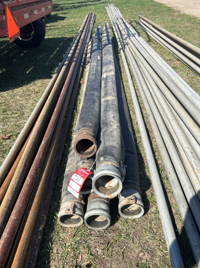 IRRIGATION: [7] 13' X 4'' LAY FLAT HOSE WITH PIERCE ENDS