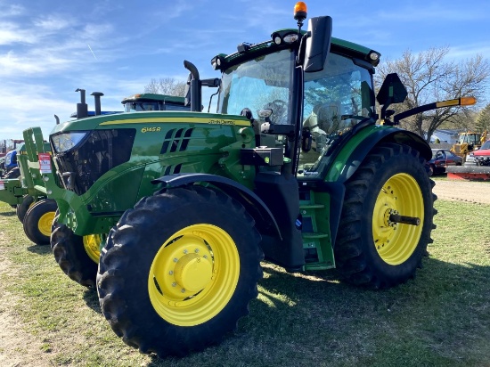 2021 JOHN DEERE 6145R TRACTOR, LOADED, MFWD, AUTOPOWR IVT TRANS, TLS FRONT SUSPENSION, GEN 4 8.4 COM