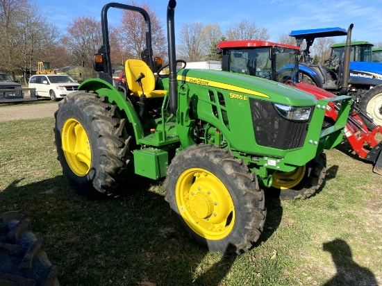 2022 JOHN DEERE 5055E, OPEN STATION, MFWD, 3PT, PTO, LOADER READY, 16.9-28 REAR TIRES, 9.5-24 FRONT 