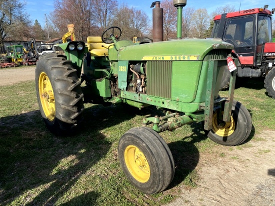 JOHN DEERE 3020 TRACTOR, DIESEL, POWER SHIFT, 3PT, PTO, 1-REMOTE, 16.9-34 REAR TIRES, S/N: T113P1150