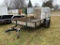 1997 RETTIG ENTERPRISES SINGLE AXLE TRAILER, 80'' X 10', STAND UP FULL REAR RAMP, 3500LB CAPACITY, 2