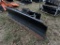 TMG INDUSTRIAL PLOW, 7', HYDRAULIC ANGLE, SKID STEER QUICK ATTACH,