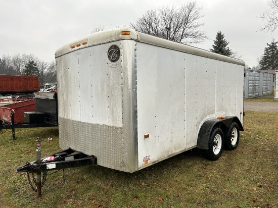 1996 CLASSIC TANDEM AXLE ENCLOSED LUBE TRAILER, 18', HAS HEAVY DUTY HOSE REELS, PNEUMATIC PUMPS, 55-