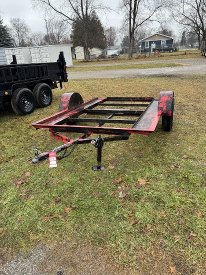 ASSEMBLED SINGLE AXLE FRAME TRAILER, 1-7/8'' BALL, SELLS WITH WEIGHT SLIP, 740 LBS