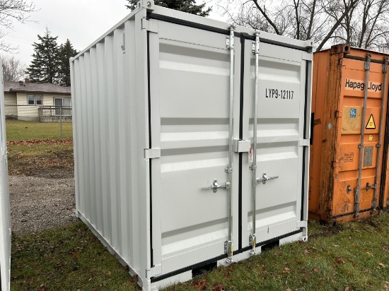 NEW 2023 CONTAINER, 87-1/2'' WIDE X 107-1/2'' LONG X 97'' TALL, REAR SWING DOORS, SIDE DOOR WITH LOC