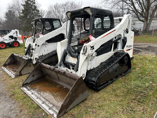2015 BOBCAT T590 RUBBER TRACK SKID STEER, OROPS, AUX. HYDRAULICS, 66-HP DIESEL, 66'' BUCKET, 2737 HO