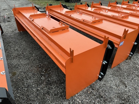 SNOW PUSHER BLADE, SKID STEER MOUNT, 10'