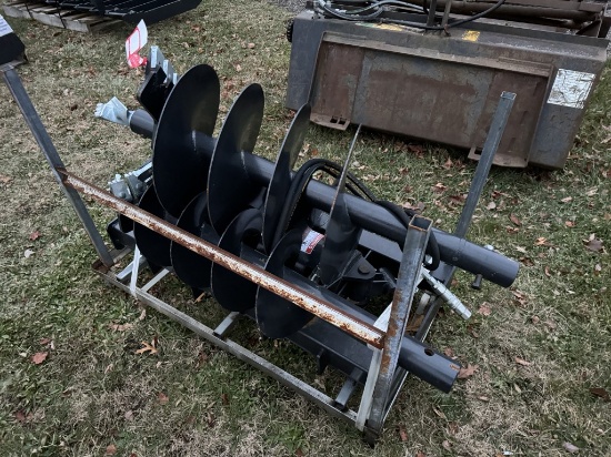 JTC HYDRAULIC COUGAR, SKID STEER QUICK ATTACH, 18'' AND 12'' AUGERS