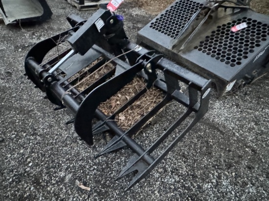 NEW UNUSED BELCO GRAPPLE BUCKET, 72'', SINGLE CYLINDER, SKID STEER MOUNT
