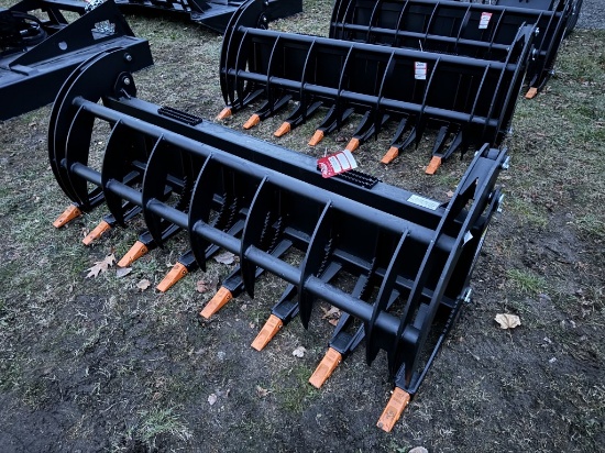 NEW 2023 GREATBEAR SKID STEER HEAVY DUTY BRUSH GRAPPLE, 78''