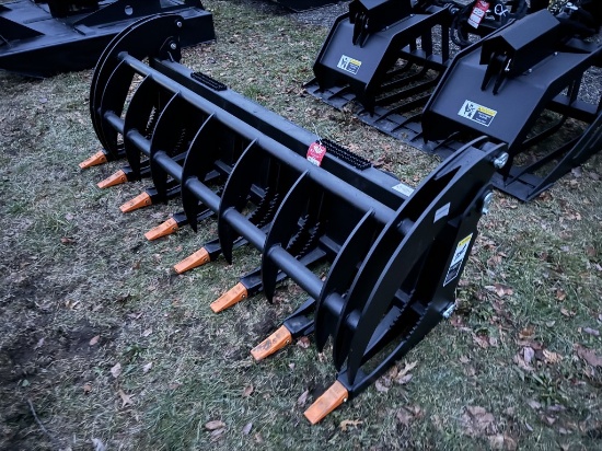 NEW 2023 GREATBEAR SKID STEER HEAVY DUTY BRUSH GRAPPLE, 78''