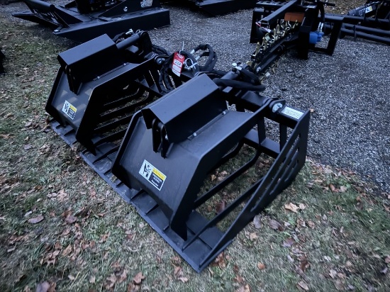 NEW 2023 GREATBEAR SKID STEER BRUSH GRAPPLE, 72''