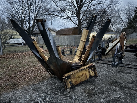 TREE SPADE, SKID STEER MOUNT, 44'', WILL NEED SOME NEW HYDRAULIC HOSES
