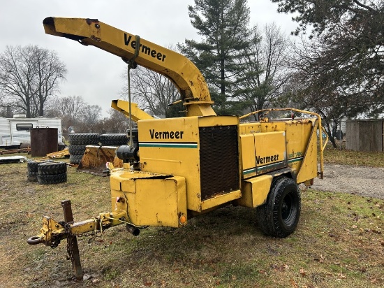 VERMEER 1800 TURBO CHIPPER, DIESEL, 18'', OWNER STATES THAT WITHIN THE LAST 5 YEARS THE MACHINE HAS 