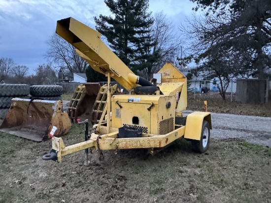 2001 WOODCHUCK 12-A CHIPPER, DEUTZ DIESEL, PINTLE HITCH, VIN: 1W975101658200876