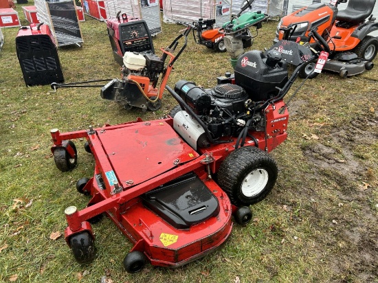 2018 EXMARK TURF TRACER WALK BEHIND MOWER, X-SERIES, KOHLER GAS ENGINE, MULCH KIT, 60'' DECK, 1785 H