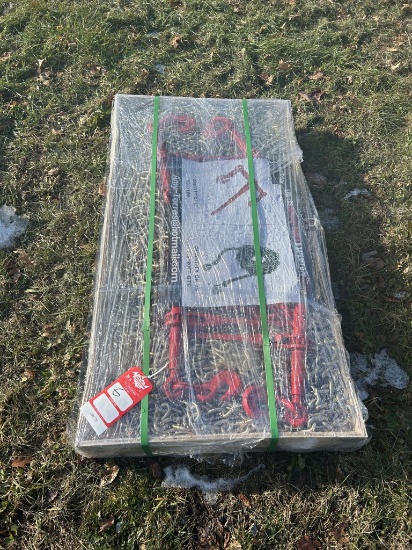 NEW 2023 GREATBEAR 9200 LBS RATCHET BINDER & 3/8'' X 20' LONG CHAINS, SET OF [5] BINDERS AND [10] CH