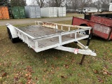 2002 CARSON TANDEM AXLE TRAILER, 18.6' X 7', 2'' BALL, SELLS WITH WEIGHT SLIP 1960 LBS