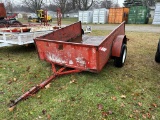 1972 ASSEMBLED SINGLE AXLE TRAILER, 66'' X 92'', 1-7/8'' BALL, SELLS WITH MI REGISTRATION, 340 LBS, 