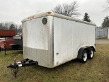 1996 CLASSIC TANDEM AXLE ENCLOSED LUBE TRAILER, 18', HAS HEAVY DUTY HOSE REELS, PNEUMATIC PUMPS, 55-