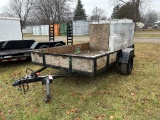 1997 RETTIG ENTERPRISES SINGLE AXLE TRAILER, 80'' X 10', STAND UP FULL REAR RAMP, 3500LB CAPACITY, 2