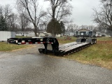 2008 ETNYRE BLACKHAWK 55-TON LOWBOY TRI AXLE TRAILER, OWNER BOUGHT NEW, GVWR 132,220 LBS, 12' STEEL 