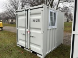 NEW 2023 CONTAINER, 80'' WIDE X 98'' LONG X 87'' TALL, REAR SWING DOORS, SIDE DOOR WITH LOCK, WINDOW