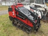 TY 327T RUBBER TRACK RIDE ON SKID STEER, PERKINS 3-CYLINDER DIESEL, AUX. HYDRAULICS, RECENTLY SERVIC
