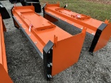 SNOW PUSHER, SKID STEER MOUNT, 8'