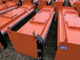 SNOW PUSHER, SKID STEER MOUNT, 8'
