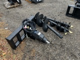 NEW 2023 GREATBEAR SKID STEER AUGER ATTACHMENT WITH [3] BITS: 16'', 10'', 8''