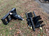 NEW 2023 GREATBEAR SKID STEER AUGER ATTACHMENT WITH [3] BITS: 16'', 10'', 8''