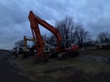 HITACHI EX330LC HYDRAULIC EXCAVATOR, 31-1/2'' TGP PADS, 40'' BUCKETS WITH TEETH, AUX HYDRAULICS, OWN