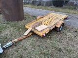 SINGLE AXLE LAWN MOWER TRAILER, 42'' X 8', 2'' BALL, SELLS WITH WEIGHT SLIP, APPROX. 300 LBS