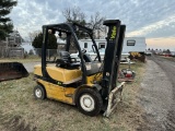 2012 YALE 6000LB PNEUMATIC TIRE FORKLIFT, 3-STAGE MAST, SIDE SHIFT, 42'' FORKS, NON-RUNNING, NO SPAR