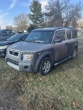 2003 HONDA ELEMENT 4-DOOR SUV, 2.4L GAS ENGINE, AUTO TRANS, CLOTH, AM/FM-CD, PW, PL, PM, HOOD CREASE