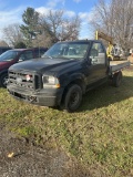2002 FORD F350 REGULAR CAB FLATBED TRUCK, 5.4L GAS ENGINE, AUTO TRANS, LEATHER, MILEAGE NOT SHOWING,