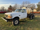 1995 FORD F350 REGULAR CAB PICKUP, 5.7L EFI ENGINE, AUTO TRANS, 4X4, SPRAY TRUCK CAB CONTROL, TORSIO