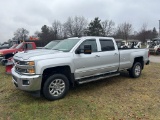 2017 CHEVY SILVERADO 3500 CREW CAB PICKUP, 6.6L DURAMAX DIESEL, AUTO TRANS, 4X4, LEATHER, PW, PL, PM