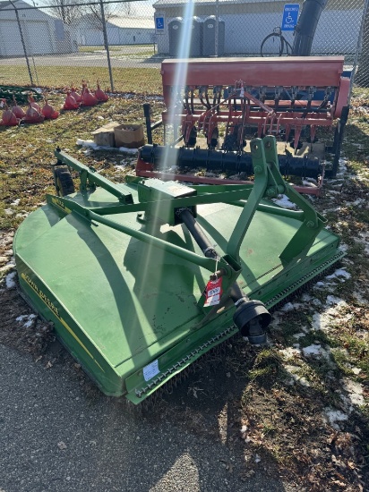 JOHN DEERE MX6 BRUSH HOG, 6', WORKS BUT GEARBOX IS NOISY AT HIGH RPMS, CATEGORY II HITCH