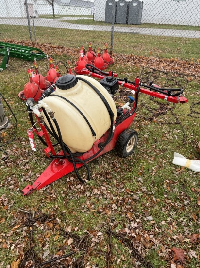FIMCO TOWABLE SPRAYER WITH 30-GALLON TANK, 7' BOOM, AND 3.5 HP TECUMSEH ENGINE