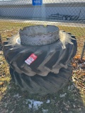 DUALS, 16.9-28 TIRES & RIMS [2]