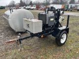 KOSHIR SINGLE AXLE TOWABLE 6'' TRASH PUMP, KTD-150, KUBOTA 3-CYLINDER DIESEL ENGINE, 282 HOURS SHOWI