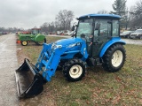 2015 LS 4046 TRACTOR WITH LL4102 LOADER, 3PT, PTO, 2-HYDRAULIC REMOTES, 4X4, 66'' BUCKET, 13.6-24 RE